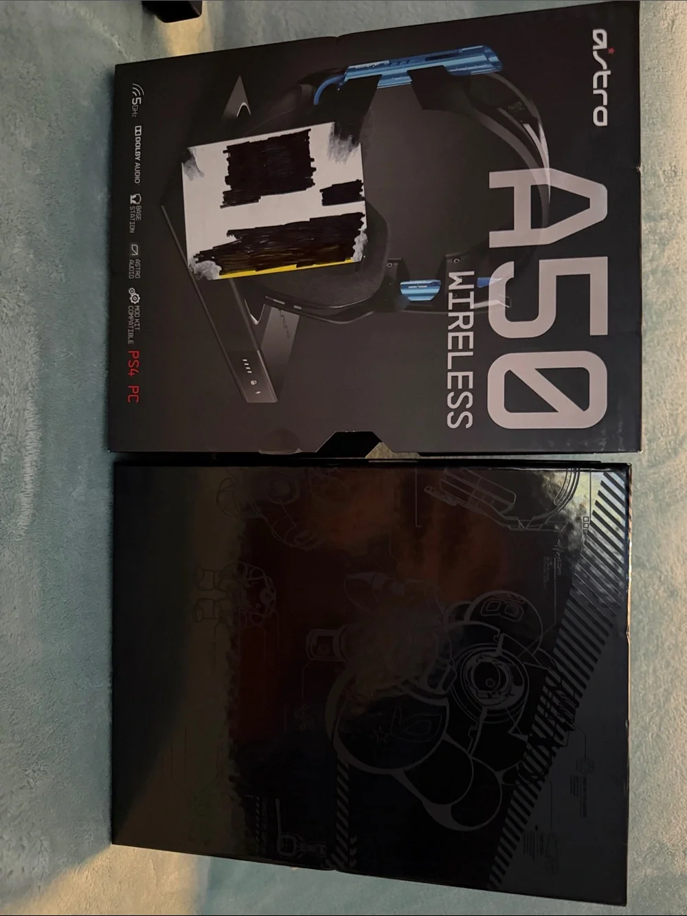 Astr A50 Wireless Headset in Black with Blue Accents
